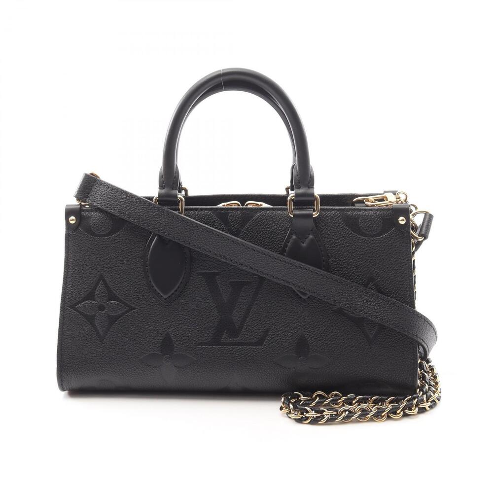 Louis Vuitton OnTheGo EW Monogram Empreinte Noir Black Handbag Leather Black